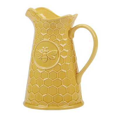 Certified International French Bees Honeycomb Pitcher