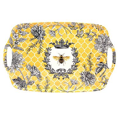 Certified International French Bees 2-Piece Melamine Platter Set