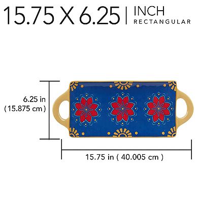 Certified International Spice Love Rectangular Tray With Handles