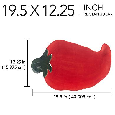 Certified International Chili Pepper 3D Platter