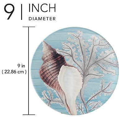 Certified International Beyond the Shore Salad Plates 4-piece Set