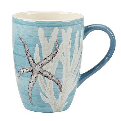 Certified International Beyond the Shore Mugs 4-piece Set