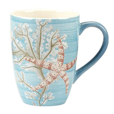 Certified International Beyond the Shore Mugs 4-piece Set