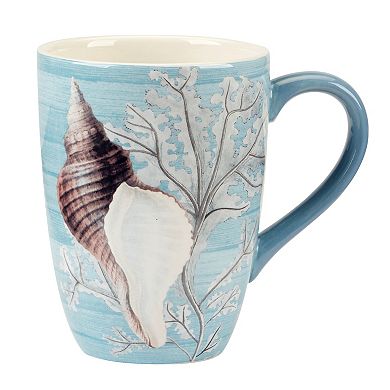 Certified International Beyond the Shore Mugs 4-piece Set