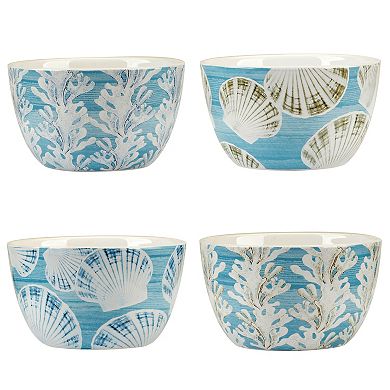 Certified International 4-pc. Beyond the Shore Ice Cream Bowl Set