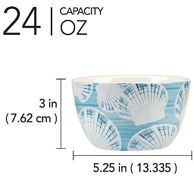 Certified International 4-pc. Beyond the Shore Ice Cream Bowl Set