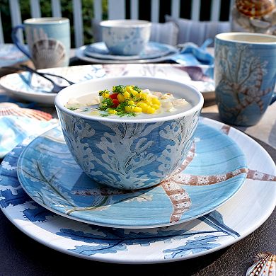 Certified International 4-pc. Beyond the Shore Ice Cream Bowl Set