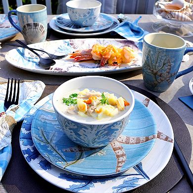 Certified International 4-pc. Beyond the Shore Ice Cream Bowl Set