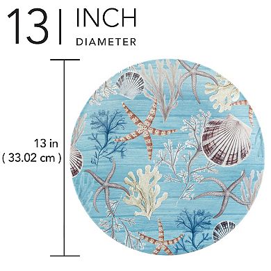 Certified International Beyond the Shore Round Platter