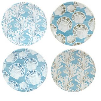 Certified International Beyond the Shore Canape Plates 4 pc Set