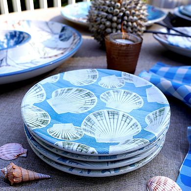 Certified International Beyond the Shore Canape Plates 4-piece Set