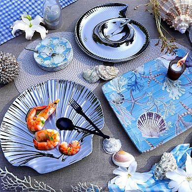 Certified International Beyond the Shore Canape Plates 4-piece Set