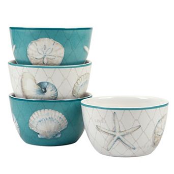 Certified International Ocean View Ice Cream Bowls 4 pc Set