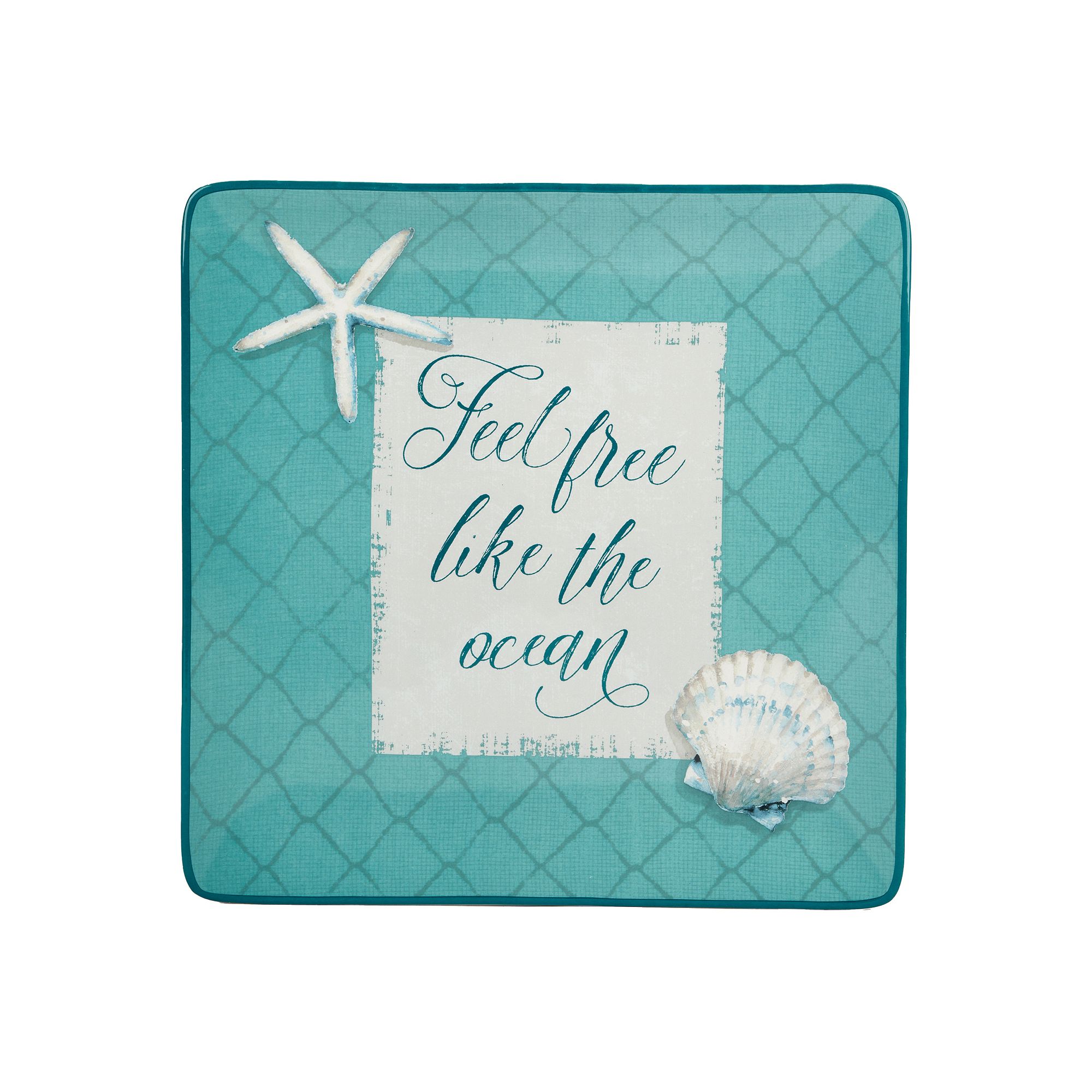 Certified International Ocean View Square Serving Platter, Multi