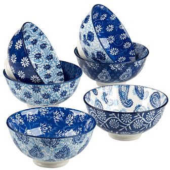 Certified International Carnival Blue All Purpose Bowls 6 pc Set