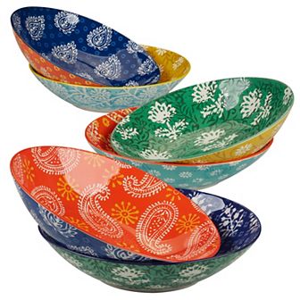 Certified International 6 pc Carnival Multi All Purpose Bowl Set