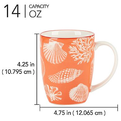 Certified International Seaside Mugs 6-piece Set