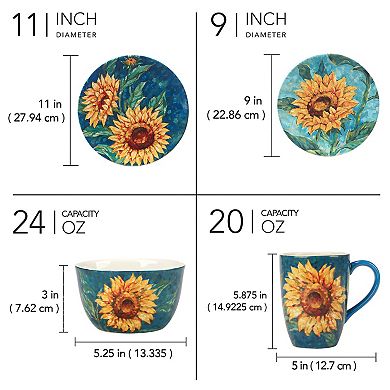 Certified International 16-pc. Golden Sunflower Dinnerware Set