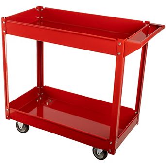 Stalwart Two-Tier Rolling Tool Cart