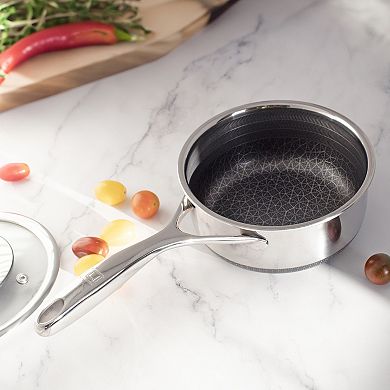 Livwell DiamondClad 1.5-Quart Hybrid Nonstick Stainless Steel Saucepan and Lid
