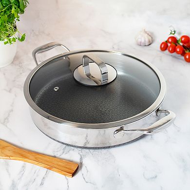Livwell DiamondClad 5-Quart Hybrid Nonstick Stainless Steel Saute Pan and Lid