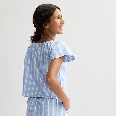 Girls 6-20 SO® Layered Tie Front Top in Regular & Plus Size
