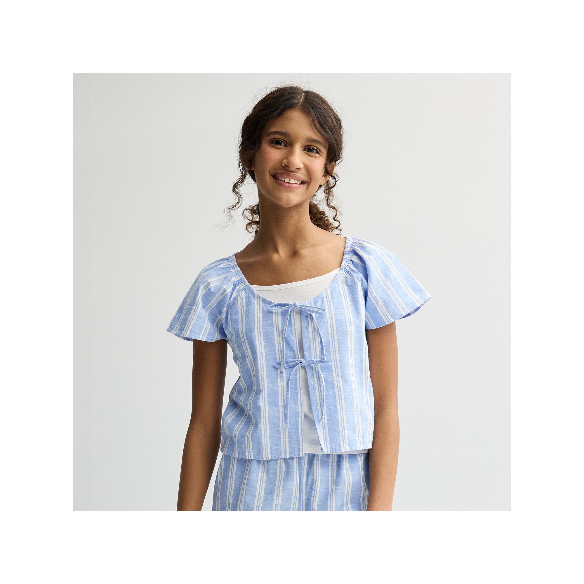 Girls 6-20 SO® Layered Tie Front Top in Regular & Plus Size, Girls, Size: