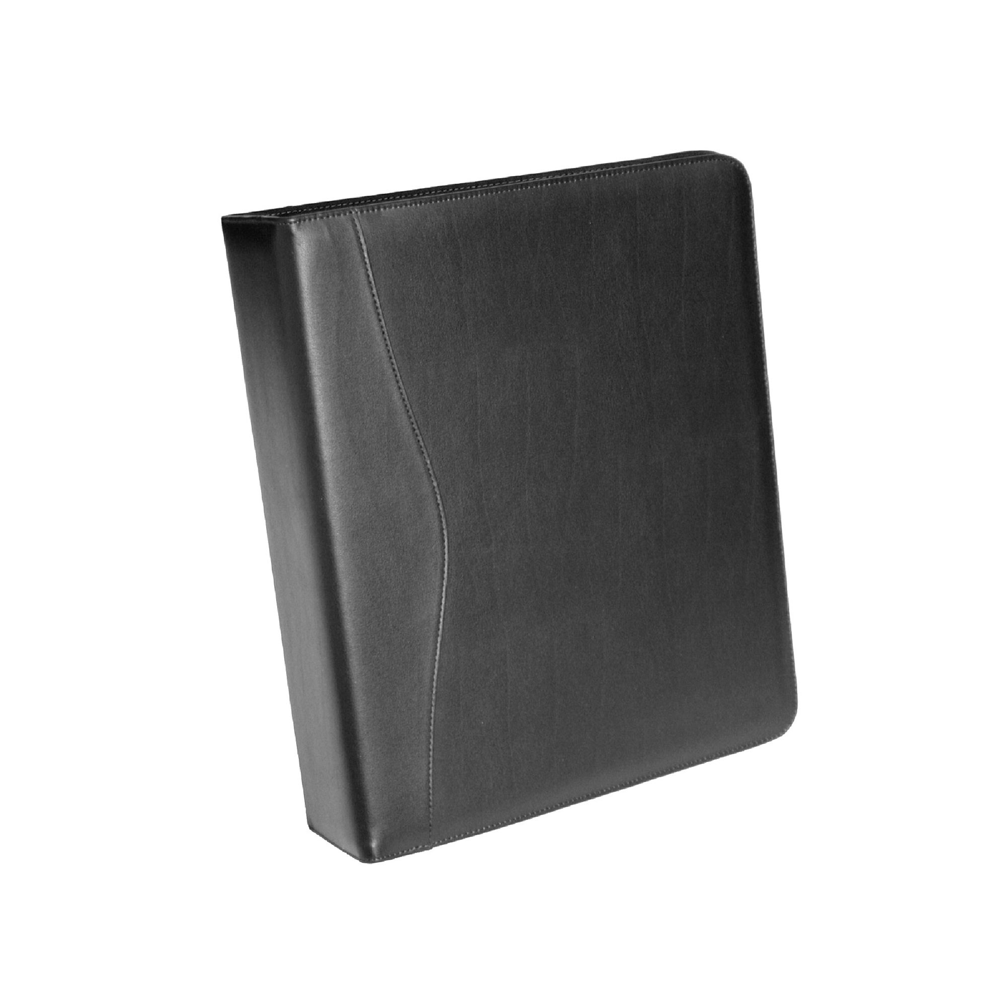 Royce Leather 2-in. D Ring Binder, Black
