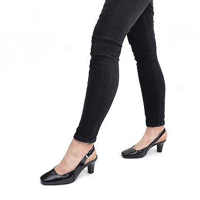 Easy Street Ritsa Women's Square Toe Slingback Pumps