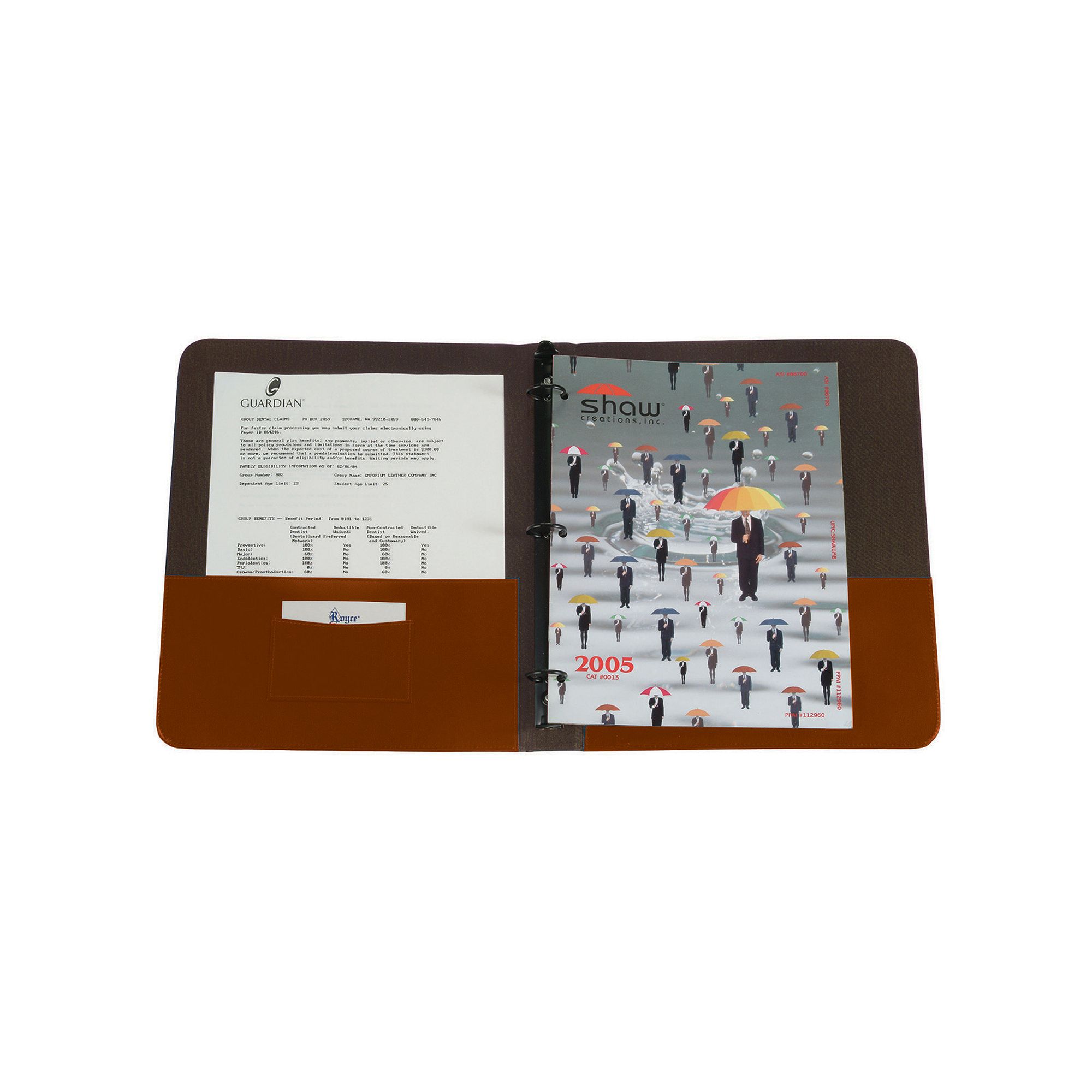Royce Leather 1-in. Ring Binder