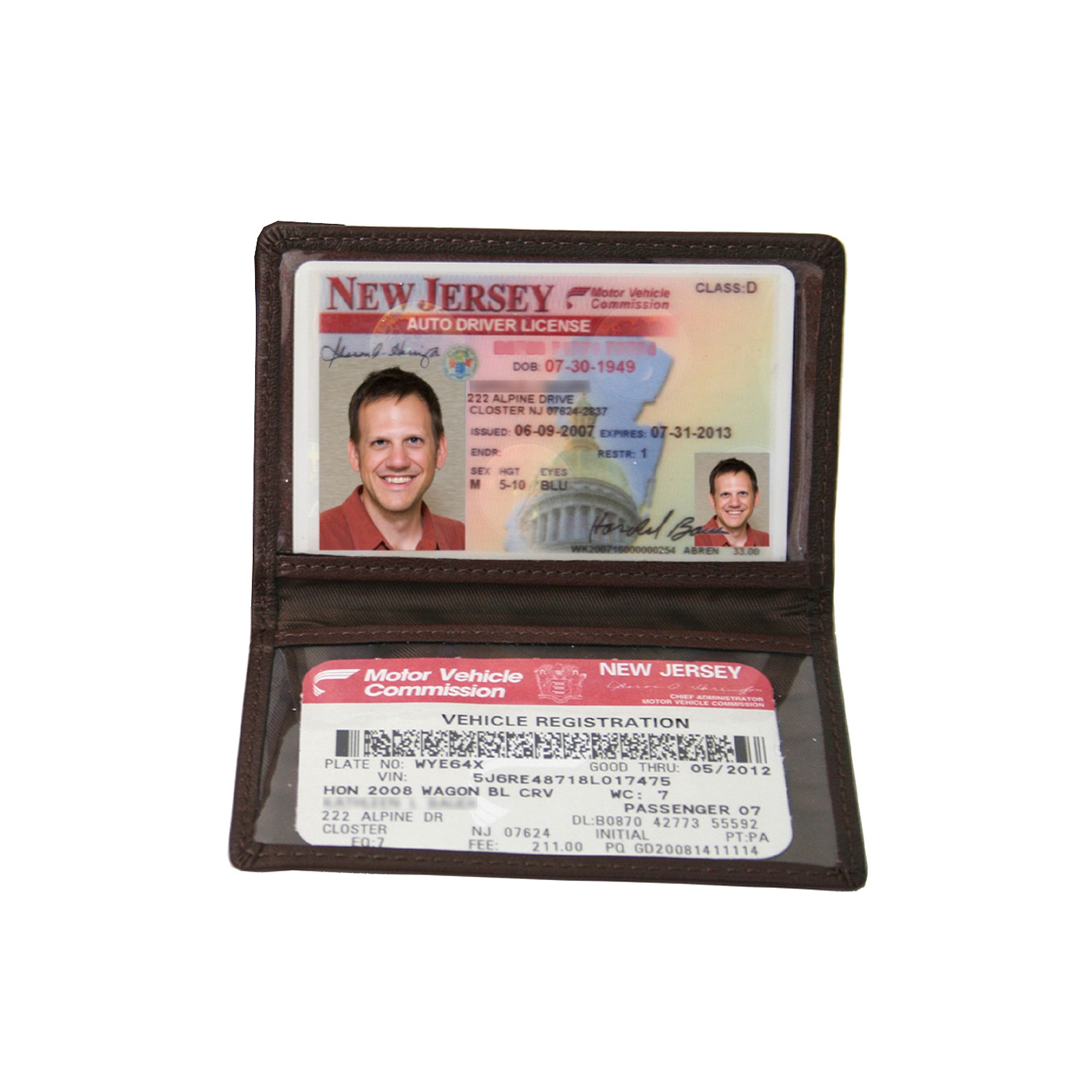 Royce Leather Mini ID Case, Coco