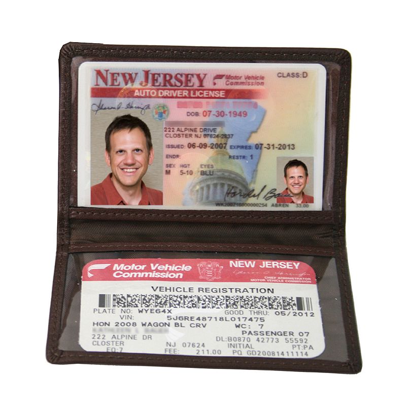 Royce Leather Mini ID Case, Brown