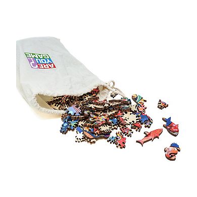AREYOUGAMECOM Octo-Love 331-Piece Wooden Jigsaw Puzzle