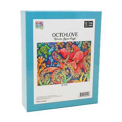AREYOUGAMECOM Octo-Love 331-Piece Wooden Jigsaw Puzzle