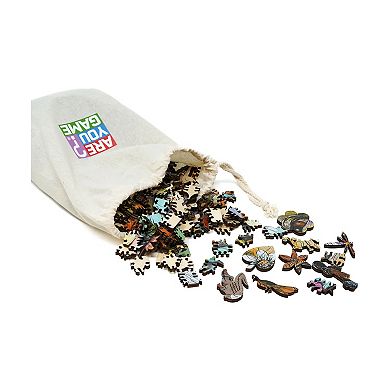 AREYOUGAMECOM It's a Jungle Out There 599-Piece Wooden Jigsaw Puzzle