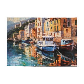 AREYOUGAMECOM Boats At Bay 494 pc Wooden Jigsaw Puzzle