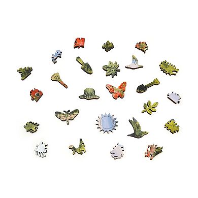 AREYOUGAMECOM Poppy Field in Full Sun 221-Piece Wooden Jigsaw Puzzle