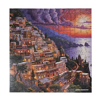 AREYOUGAMECOM Ocean View Sunset 237 pc Wooden Jigsaw Puzzle