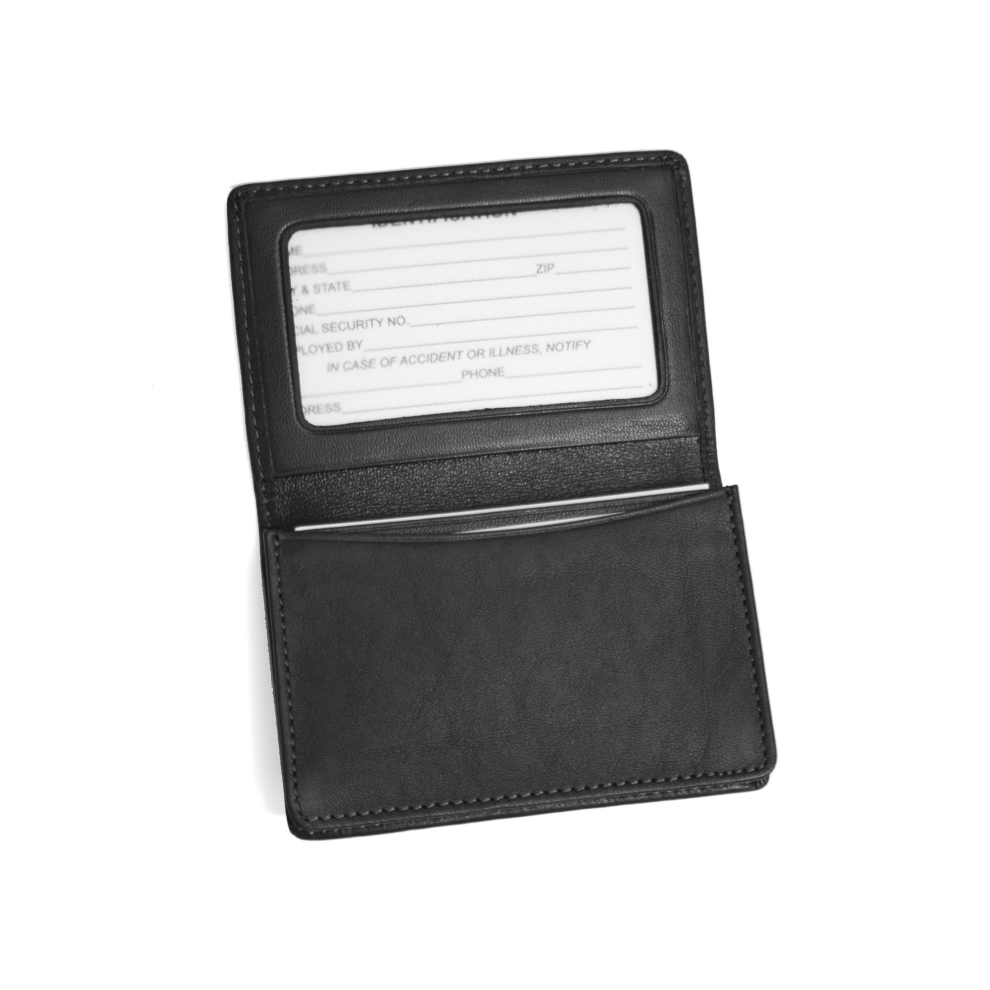 Royce Leather Business Card Holder, Black