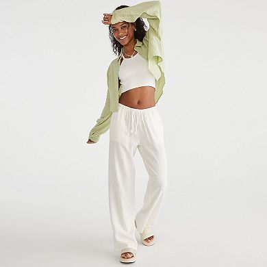 Juniors' Aeropostale Easy Linen Pants