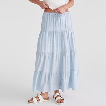 Juniors' Aeropostale Print Tiered Maxi Skirt