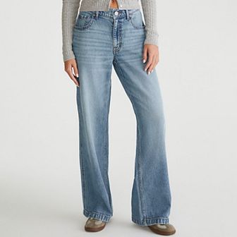 Juniors' Aeropostale Low-Rise Baggy Wide Leg Carpenter Jeans