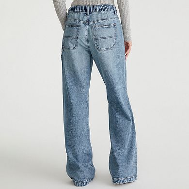 Juniors' Aeropostale Low-Rise Baggy Wide Leg Carpenter Jeans