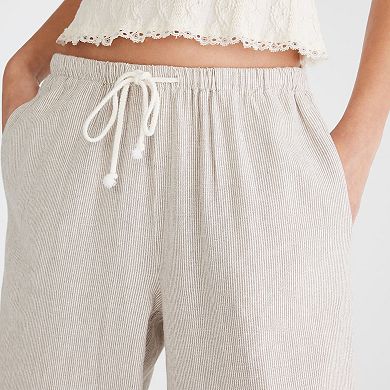 Juniors' Aeropostale Stripe Linen Drawstring Pants