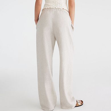 Juniors' Aeropostale Stripe Linen Drawstring Pants