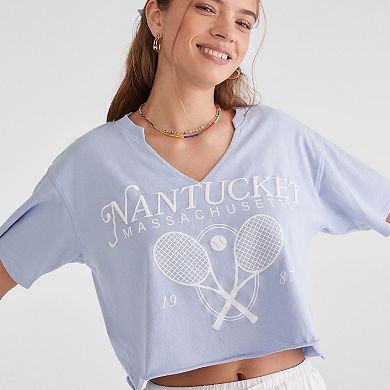 Juniors' Aeropostale Cropped Boyfriend Tee