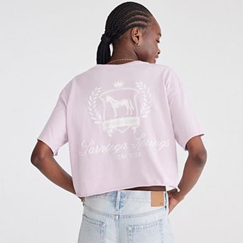 Juniors' Aeropostale Cropped Boyfriend Tee