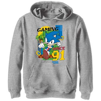 Boys 8-20 Sonic The Hedgehog Gaming Since 91 Graphic Hoodie