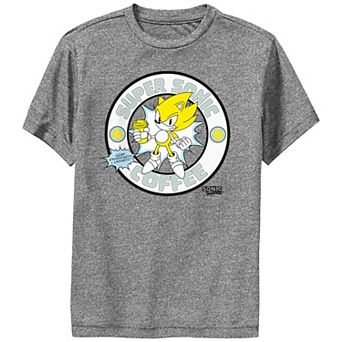 Boys 8-20 Sonic The Hedgehog Super Sonic Coffee Performance Graphic Tee