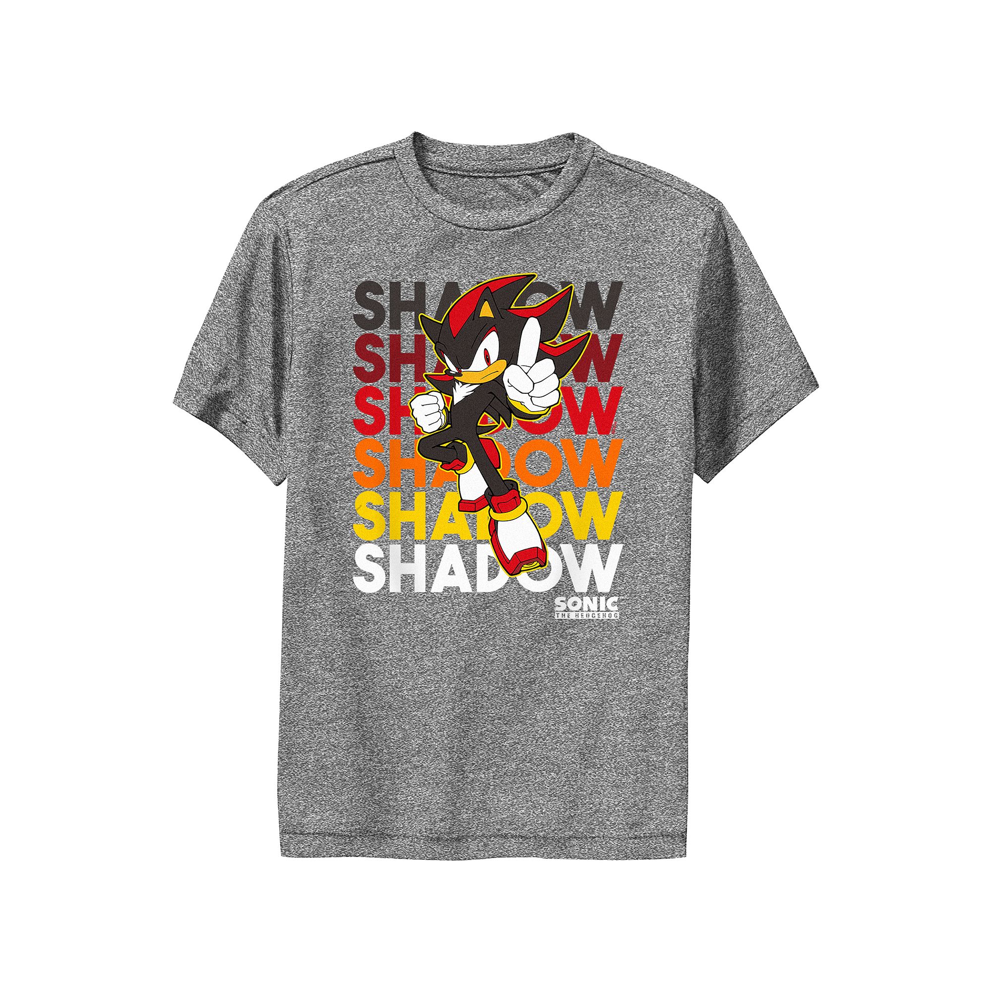 Boys 8-20 Sonic The Hedgehog Shadow Word Stack Poster Performance Graphic T